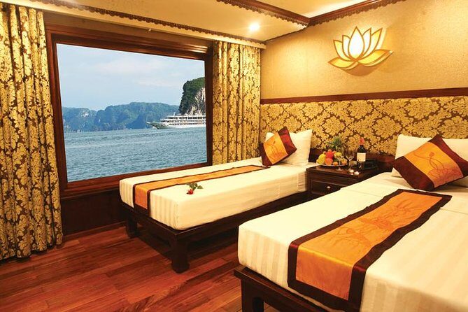 2 days - 1 night in Bai Tu Long Bay at 3 stars cruise - Ocean view cabins - Getting from Hanoi to Oriental Sails: pickup and OS Lounge time