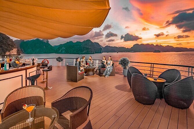 2-Days Aspira Cruise Tour around Hanoi- Halong- Lan Ha Bay - Dark and Lights Cave: Bamboo Boat Ride or Kayak Choice