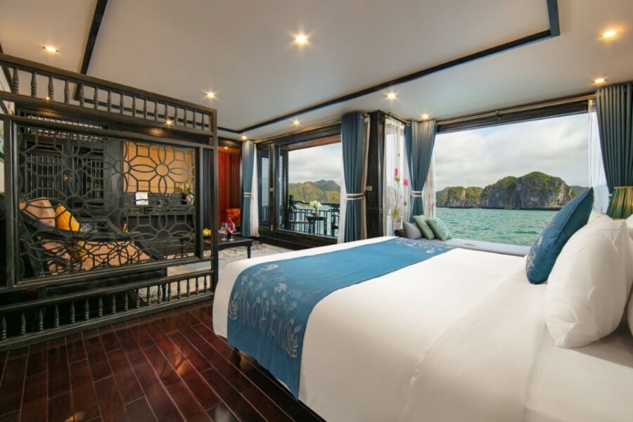 3-Day 2-Night Lan Ha Bay 5-Star Cruise - Your cabin on a 5-star boat: private balcony views and marble bathroom comfort