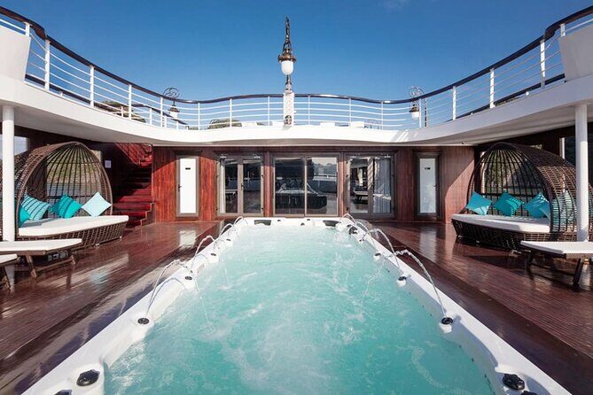 5/6/6++ stars All-Inclusive 2d/1n-ULTRA LUXURY STYLE-cruising LIKE A BOSS - Day 1 in Lan Ha Bay: swimming, sunset party, and BBQ dinner