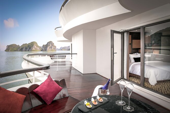 Ambassador Cruise Halong Bay–2 Days 1 Night with Private Balcony - Day 1 at sea: welcome, lunch views, and evening cruising energy