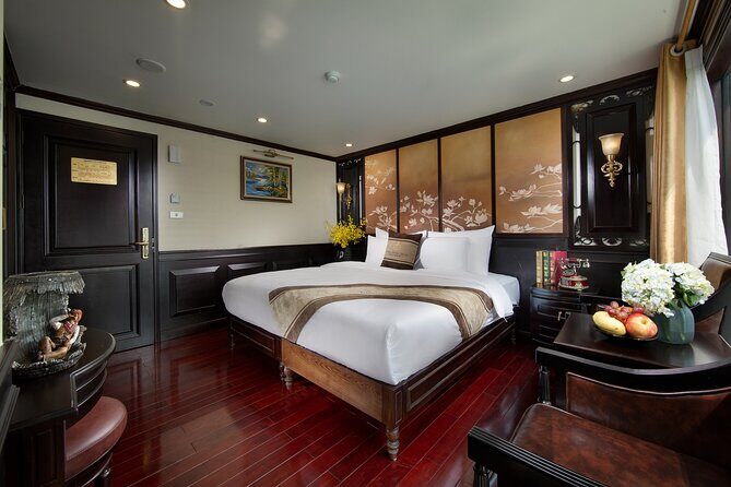 Athena Royal Cruise - Luxury Halong Bay Overnight Cruise 2D1N Tour - Overnight comfort: suite cabin with balcony, not a cramped bunk
