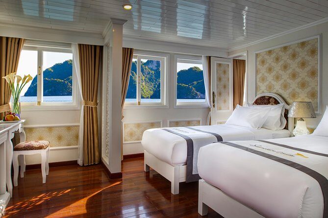 Bai Tu Long bay Luxury Cruise 2D/1N: Less touristy places, Kayaking, full meals - Your cabin and onboard setup: comfort that matters at night