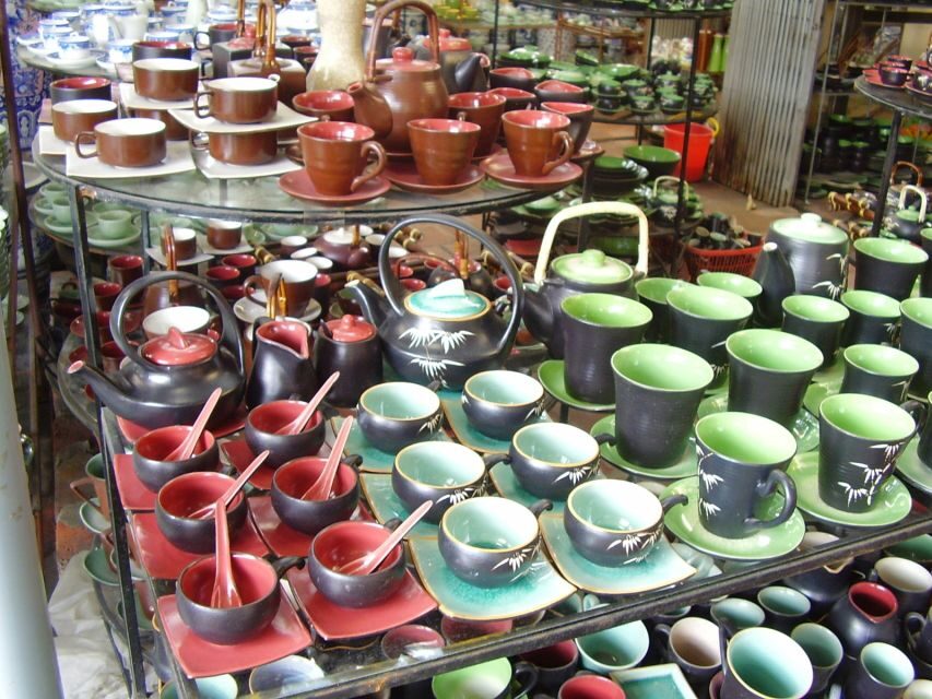 Bat Trang Pottery ancient village by Motorbike - Drying, Painting, and Getting Your Piece to Market-Ready