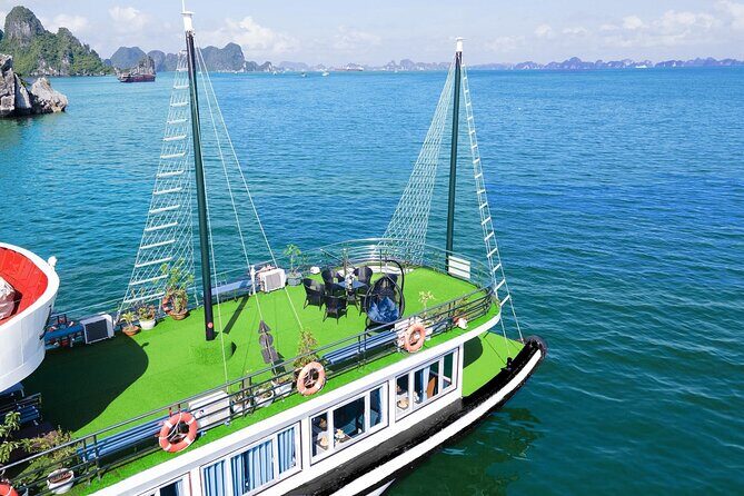 Best Price Halong 5 Star Day Cruise Buffet, Pool ,Sunset party - Getting on Board at Tuan Chau Marina (and How to Time Your Day)