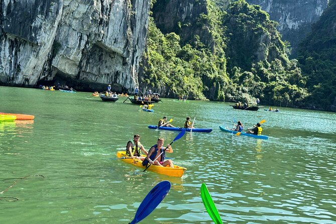 Best Value Ha Long bay 1 day - Lunch, kayak, swimming, transfer - What to pack for this one-day mix of water and caves