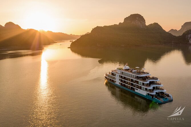 Capella Cruise Halong Bay 2Day/1 Night 6 Star Cruise All Included - Day 2 at 6:30: Tai Chi, buffet breakfast, and Thien Canh Son Cave