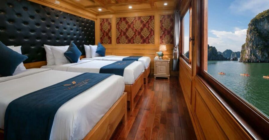 Cat Ba: Lan Ha Bay cruises- biking,kayaking, longest of 2d1n - Ong Cam Islet + Ba Trai Dao Beach: Swim Time, Jumping, and Freedom to Breathe