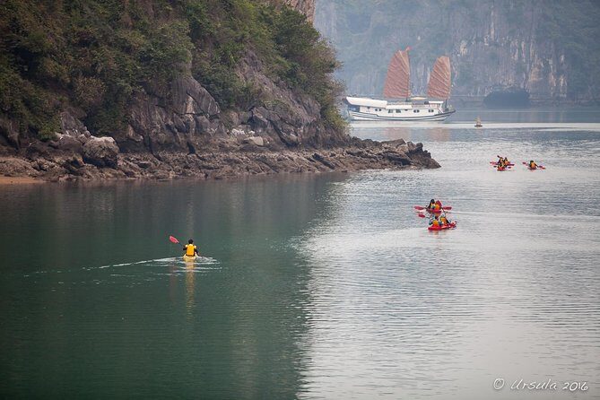 Deluxe Halong Bay 6 Hours Cruise To Visit Surprising Cave And Titop Island - Sunset party on deck: the payoff at the end of a busy day