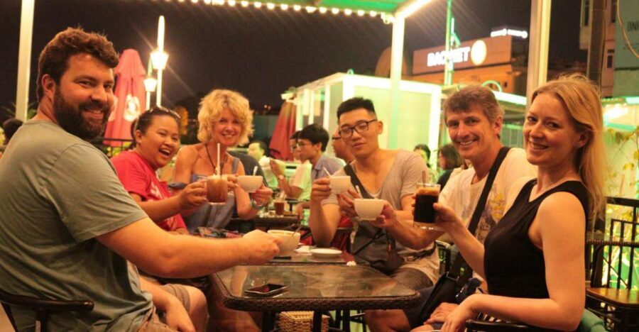 Discover Hanoi's Street Food by Night & Mini Class Coffee - Old Quarter at night: street food plus real context