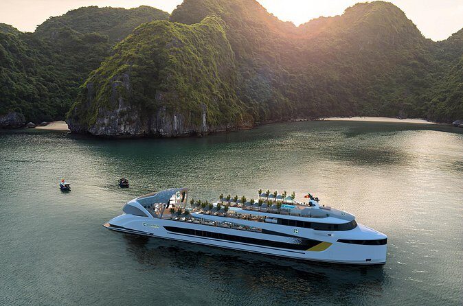 Dolphin Cruise – Experience Halong Bay in Timeless Luxury - Ti Top Island beach break and panoramic views