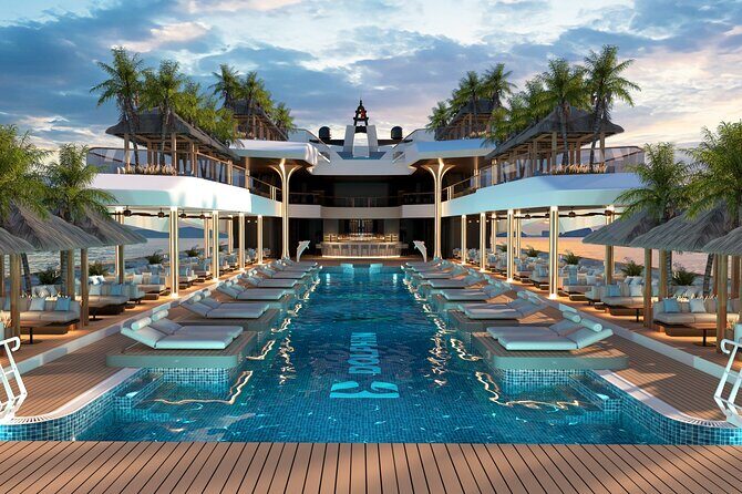 Dolphin Cruise – Experience Halong Bay in Timeless Luxury - DJ pool party energy, plus a serious live-music stage