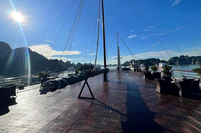 Erina Cruise Lan Ha Bay Halong Bay 3 days 2 nights depart from Hanoi Old Quarter - Day 1 on Lan Ha Bay: Tra Bau kayaking, swimming, and a break on the sundeck