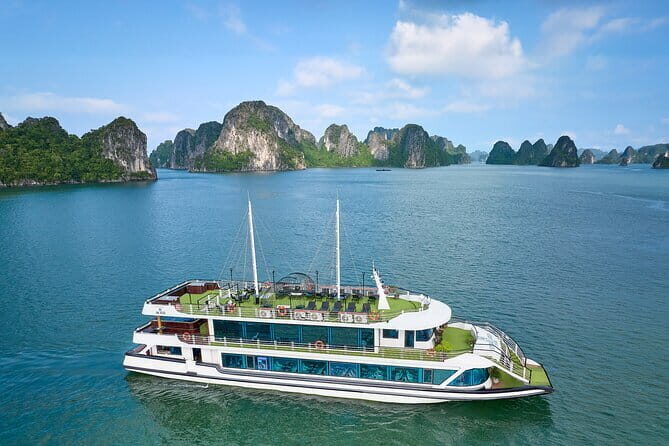 Excite Cruise Full Day Explore Halong Bay from Hanoi - Bai Tu Long Bay: cruising limestone islets at a relaxed pace