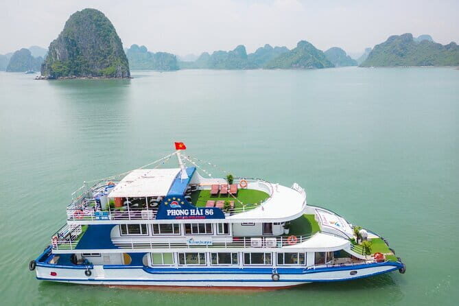 Excite Cruise Full Day Explore Halong Bay from Hanoi - Sung Sot Cave (Surprise Cave): big stalactites, one solid hour