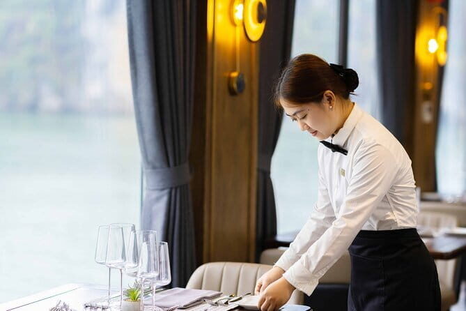 Excite Cruise Full Day Explore Halong Bay from Hanoi - Lunch on board: included meal, cruising, and tea/coffee