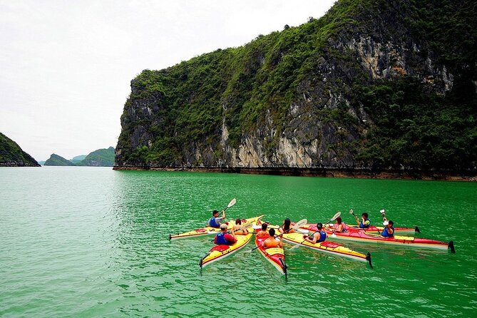 From Ha Noi - Full Day Ha Long Bay Trip - TiTop Island: beach time plus a 400-step viewpoint hike