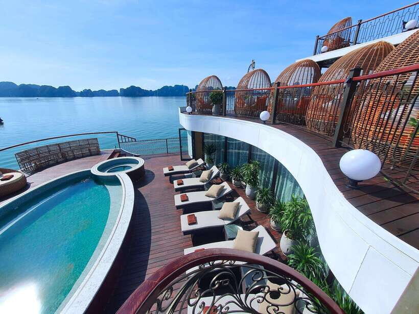 From Hanoi: 2-Day Ha Long Bay by Indochine Premium Cruise - Indochine Premium’s colonial-inspired ship, minus the fuss