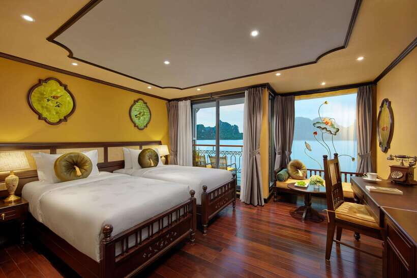 From Hanoi: 2-Day Ha Long Bay by Indochine Premium Cruise - Day 1 cruising from Tuan Chau to the bay’s famous rock landmarks