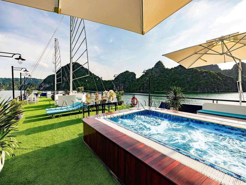 From Hanoi: Ha Long Bay Luxury Cruise with Big & Small Group - Welcome aboard: safety briefing, waiting room, and lunch that keeps you fueled