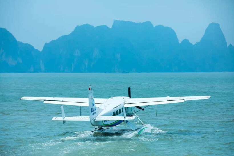 From Hanoi: Halong Bay Seaplane & 6-Hour Ha Long Bay Tour - Sunset party on the return: calm, planned, and included