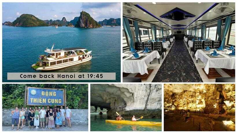 From Hanoi: Halong Cruise With Lunch & Come Back Hanoi Early - 12:00 onboard: check-in, lunch, and the classic islet names