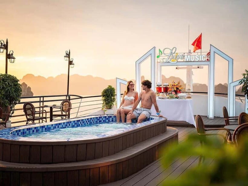 From Hanoi:Ha Long Bay Day Tour w/ Thien Cung Cave& Kayaking - Seafood lunch on board: included, with vegetarian options