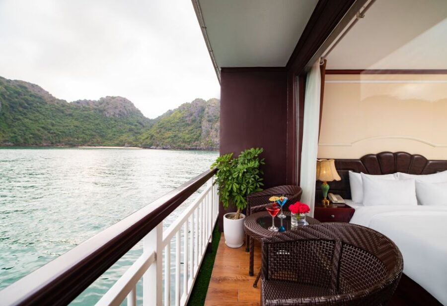 From Ninh Binh: Ha Long - Lan Ha Bay 2D1N on 5-star Cruise - Dark & Bright Cave (Hang Sang & Toi): kayak or bamboo boat