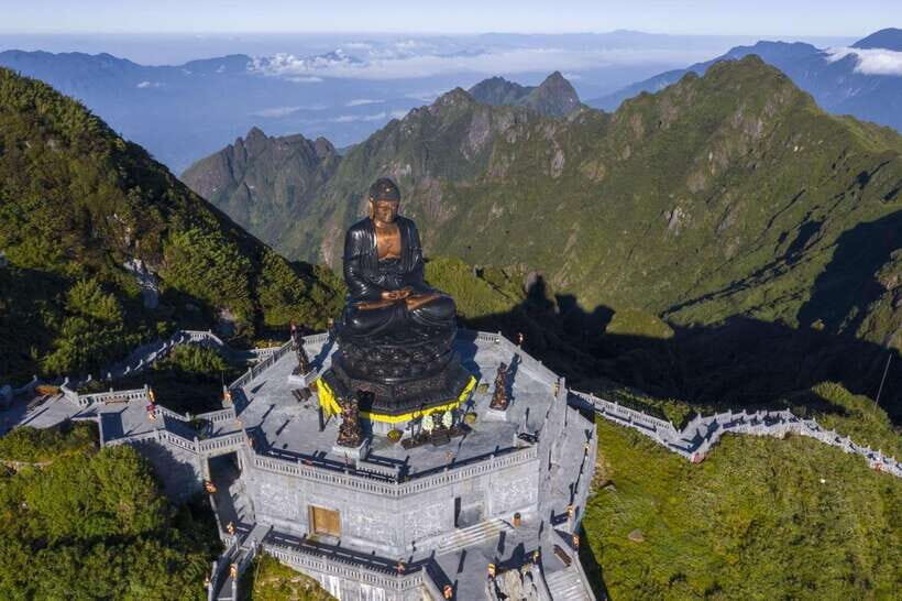 From Sapa:Cable Car Ticket To Fansipan Legend & Car Transfer - Guanyin Statue and Bao An Zen Monastery: the first big impression