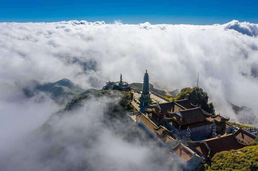 From Sapa:Cable Car Ticket To Fansipan Legend & Car Transfer - Grand Belfry and the Great Buddha: scale you can feel