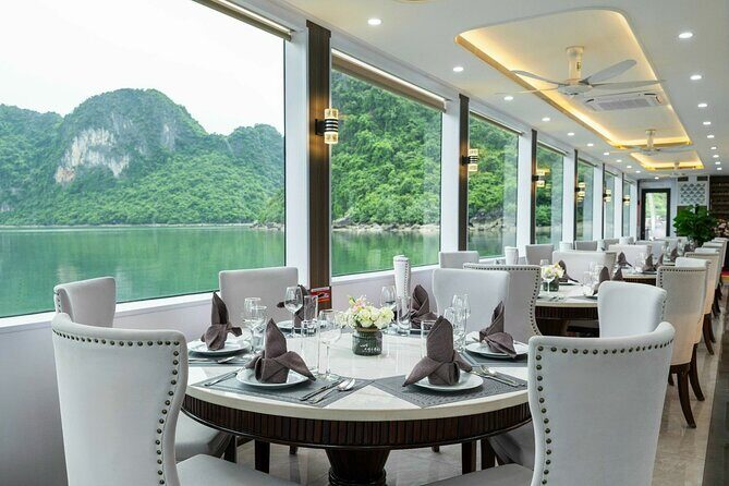 Full day Halong Bay Luxury Cruise - buffet lunch, kayak, swim. - Titop Island: swim time, sand time, and 500 steps