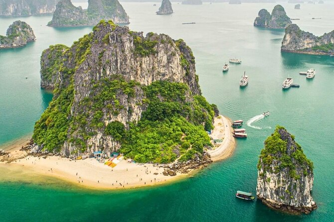 Ha Long Bay Cruise Day Tour-best selling: Included transportation - Titop Island: beach time plus a view reward