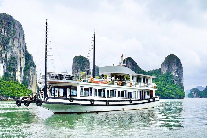 Ha Long Bay Cruise Day Tour-best selling: Included transportation - Lunch, restrooms, and the onboard sunset party on the way back