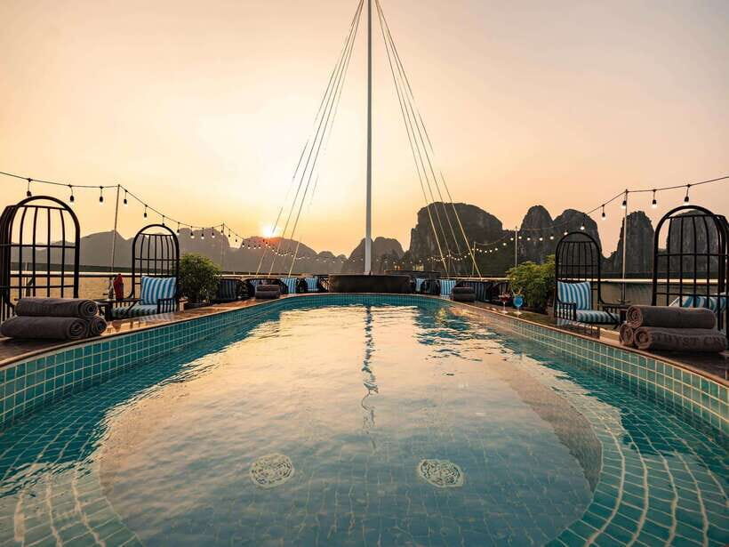 Ha Long Bay Luxury Full Day Cruise| Buffet & All Included - Titov Island hike and viewpoint: steep effort, big payoff