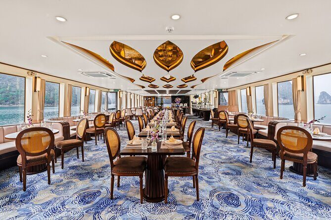 Ha Long Symphony Cruise Luxury Day Tour from Harbor with Pick up - Luon Cave: peaceful waters, with optional rowing or kayak