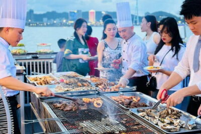 Halong Bay 5-Star Day Cruise, Buffet Lunch, Cave, Kayak, Transfer - Buffet lunch on board: where the value really shows