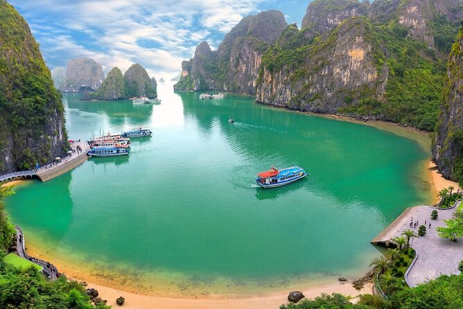 HaLong Bay Day Cruise with Kayaking, Swimming, Hiking and Lunch - Titop Island: beach time plus the hike to the peak