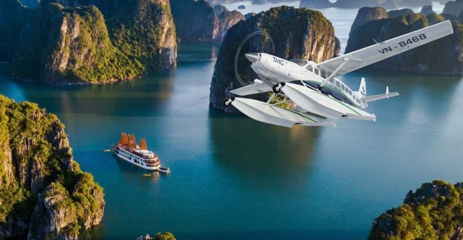 Halong Bay Seaplane - A bird's eye view experience from Sky - Tuan Chau Marina: the takeoff and landing that make it feel real