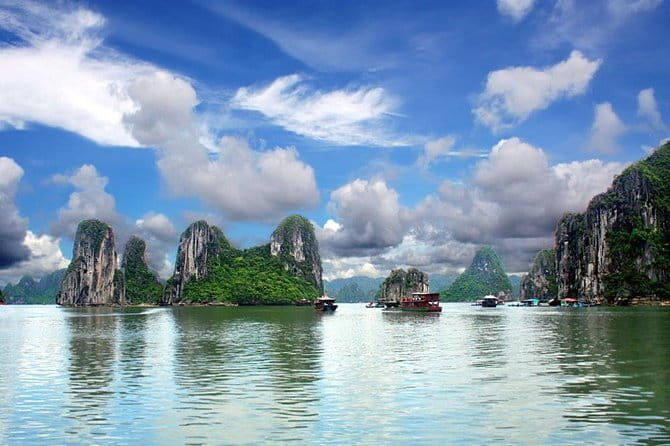 Halong Bay Shore Excursion: Full Day Cruise Tour from Cruise Port - Stone Dog, Incense Burner, and Fighting Cock: the classic island lineup