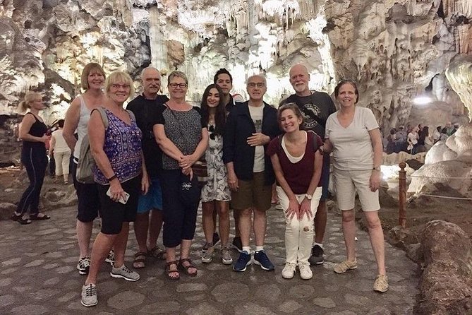 Halong Islands, Caves, Kayak, Lunch Day Tour w Dragonfly Cruise - Thien Cung Cave (Heaven Palace): 45 minutes of limestone drama