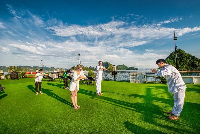Halong Luxury Cruise 2D/1N: Kayaking, swimming, Titop island, Surprise cave - Day 1: Titop Island first, then kayaking in a calm lagoon