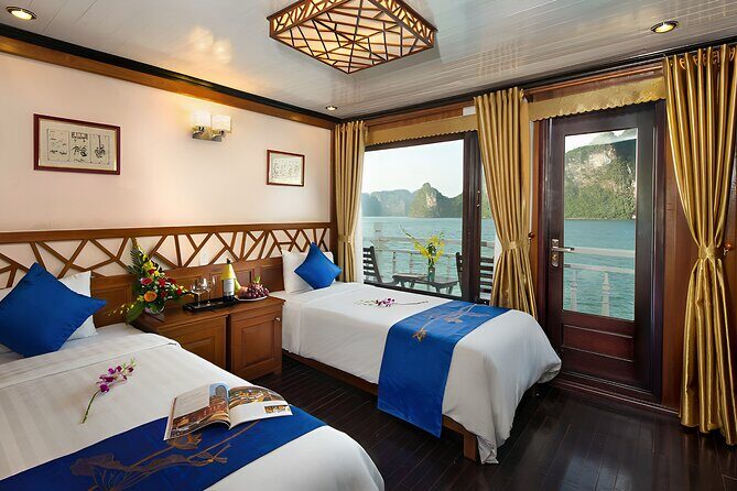 Halong Royal Palace Cruise 2 days - Day 1 at Tuan Chau Port: Boarding, Check-In, and First Ha Long Views