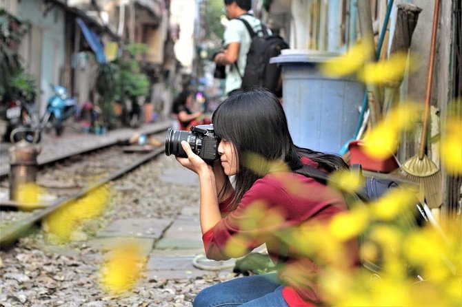 Hanoi city tour and drinking beside railway- group tour - A Hanoi Day That Feels Like History Morning, Street Life Afternoon