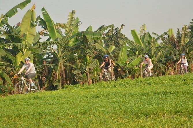 Hanoi Countryside By Bike & Local House and Food Tasting - Getting Moving: Pickup, Bike Rental, and Long Bien Bridge Views