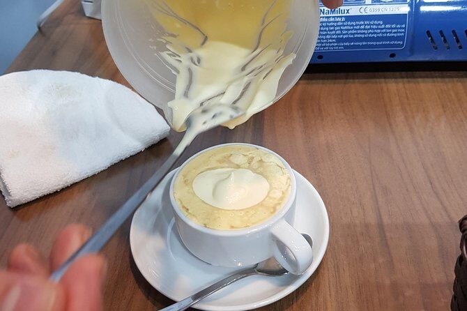 Hanoi daily egg coffee making course with local guide - The Demonstration: Seeing the Cup Form Step by Step