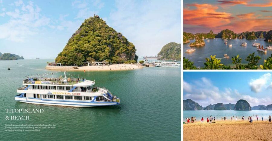 Hanoi: Ha Long Bay Cruise Day Tour visit Titop island & Cave - Tuan Chau Arrival and Lunch on the Boat