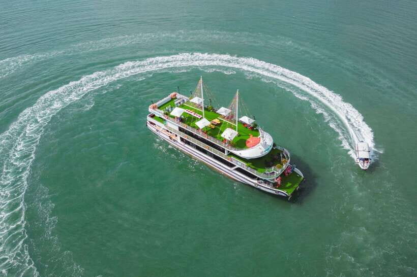 Hanoi: Ha Long Bay Day Tour - Apollo Cruise, Jacuzzi, Buffet - Sunset party and the cruise back: where the day softens