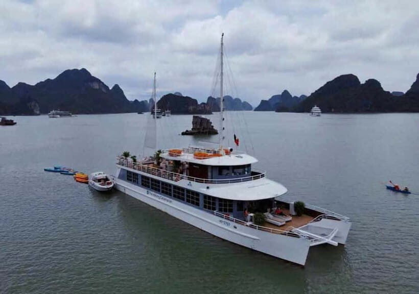 Hanoi/Ha Long: Ha Long Bay Luxury Day Cruise by Catamaran - Ha Long Pier to Titop Island: The Scenic Start You’re Paying For