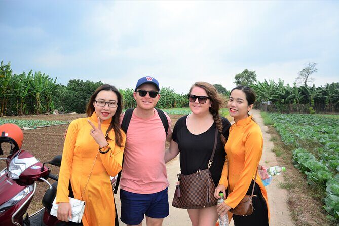 Hanoi Motorbike Led By Women: Hanoi Countryside Motorbike Tours - Co Loa Citadel on Red River Island: rice paddies plus a 300BC legend