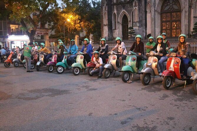 Hanoi Vespa After Dark Street Food Tour -Hidden Gem-Train Street - Your route, stop by stop: Old Quarter to Train Street by night